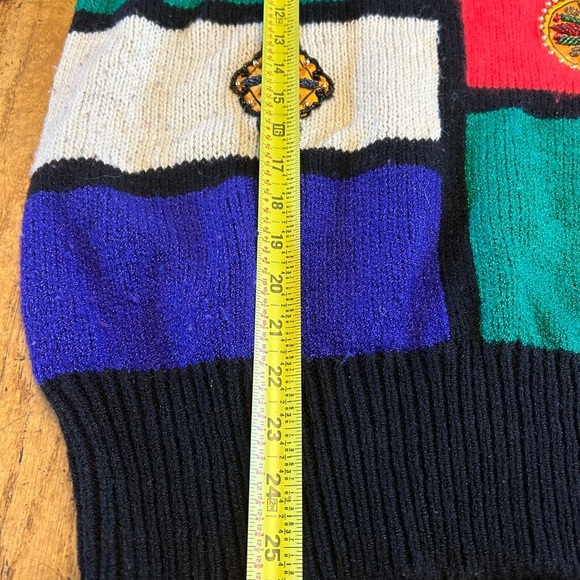 Vintage Christine Christmas Sweater Size Med With Shoulder Pads. Holiday Sweater - Picture 9 of 9